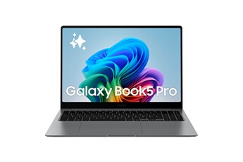 Galaxy Book5 Pro écran tactile 16'' 120Hz Copilot+PC Intel Core Ultra 7 16 Go RAM 512 Go SSD Anthracite Bon état Samsung reconditionné disponible sur Darty