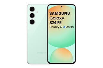 Galaxy S24 FE 5G 256 Go Vert d''eau État correct Samsung reconditionné disponible sur Darty