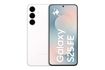 Galaxy S25 FE 6,7" 5G Nano SIM 256 Go Blanc Bon état Samsung reconditionné disponible sur Darty