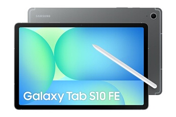 Galaxy Tab S10 FE - Tablette - Android - 128 Go - 10.9" TFT (2304 x 1440) - Logement microSD - gris Bon état Samsung reconditionné disponible sur Darty