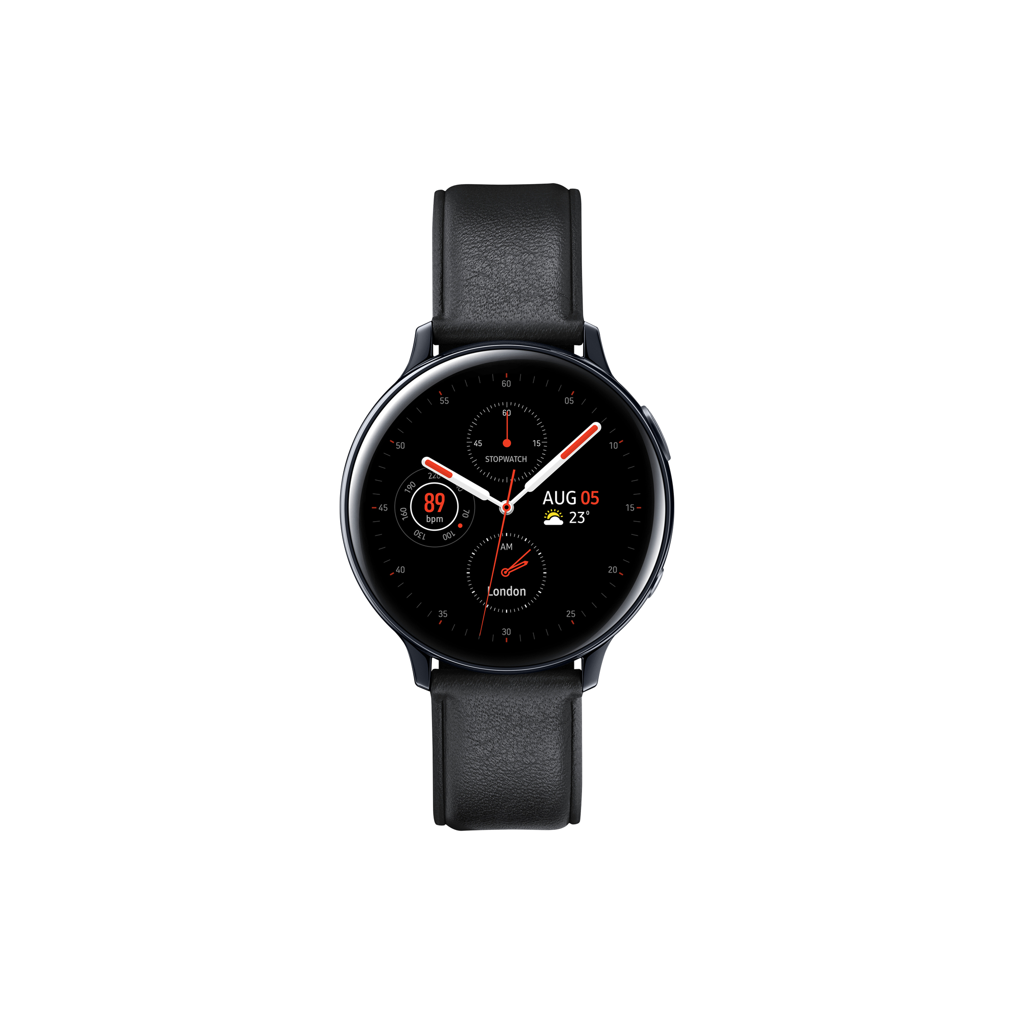 Galaxy Watch Active2 44mm Boitier en Acier Noir - Bluetooth - Bracelet Noir - Très bon état Très bon état Samsung reconditionné disponible sur Pixmania