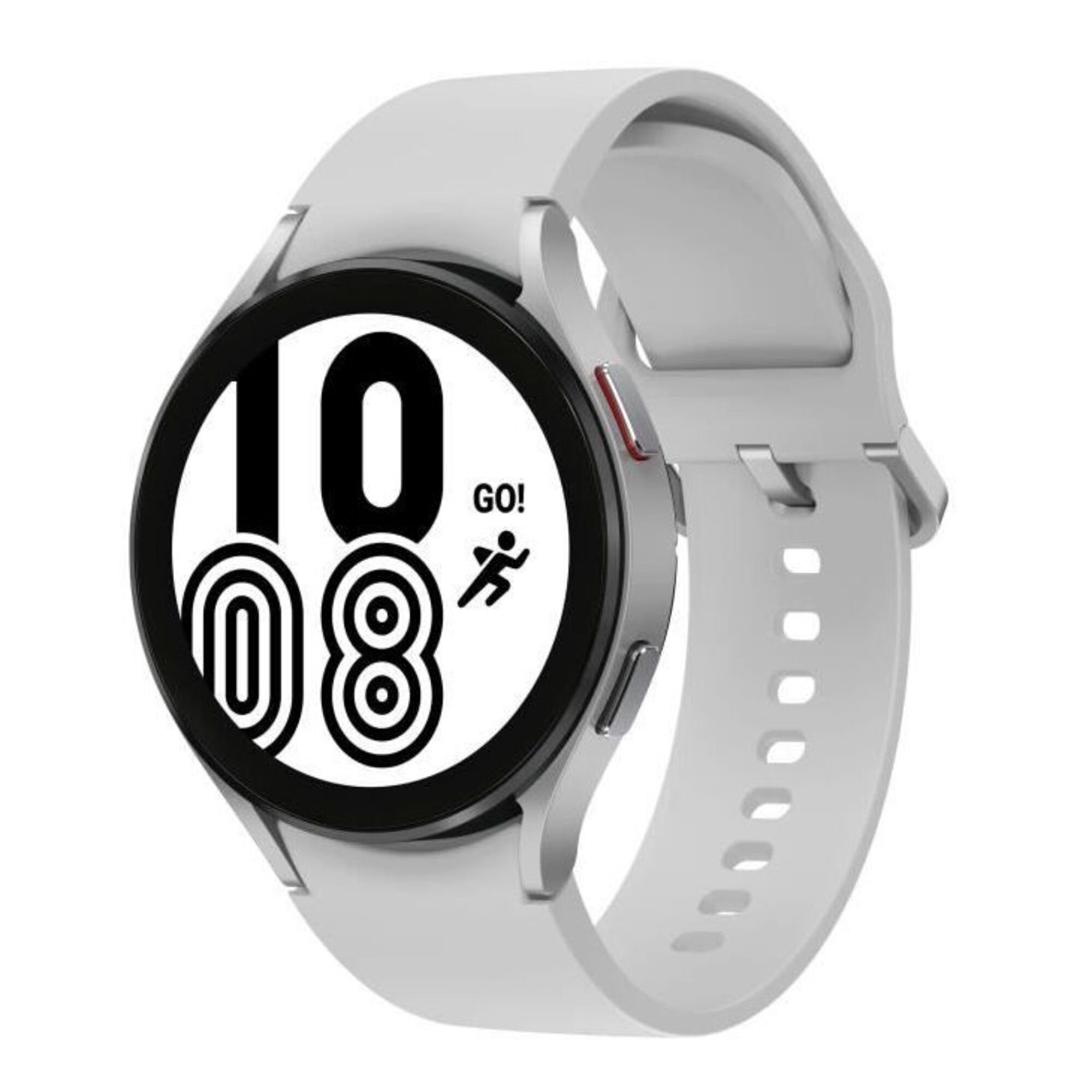 Galaxy Watch4 44mm - Super AMOLED - Bluetooth + 4G - Bracelet sport Argent - Bon état Bon état Samsung reconditionné disponible sur Pixmania