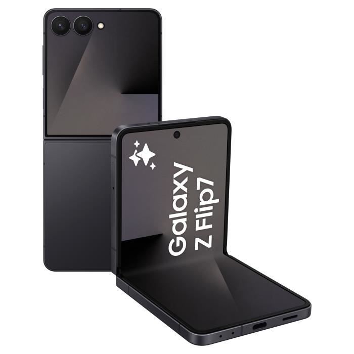 Galaxy Z Flip7 (5G) 512 Go, Noir Absolu - Bon état Bon état Samsung reconditionné disponible sur Pixmania