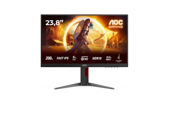 gaming 24" - FHD - IPS - 200Hz - 0,5ms - HDR 10 - Ajustable en hauteur - Pivot - Haut-parleurs Très bon état AOC reconditionné disponible sur Darty