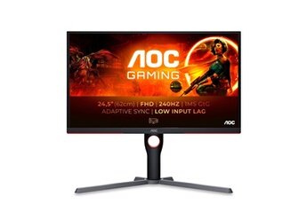 Gaming 25G3ZM/BK - G3 Series - écran LED - jeux - 25" (24.5" visualisable) - 1920 x 1080 Full HD (1080p) @ 240 Hz - VA - 300 cd/m² - 3000:1 - 0.5 ms Bon état AOC reconditionné disponible sur Darty