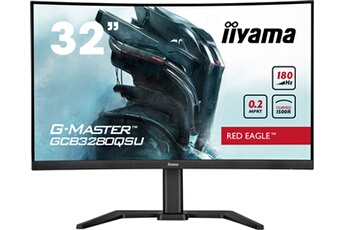 Gaming G-Master Red Eagle GCB3280QSU-B2 32" incurvé 180 Hz WQHD Noir mat Très bon état Iiyama reconditionné disponible sur Darty