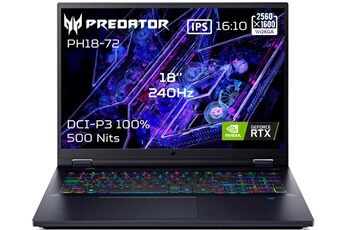 gaming Predator Helios Neo 18 AI PHN18-72-99MT 18" LCD 240 Hz Intel Core Ultra 9 32 Go RAM 1 To SSD Nvidia GeForce RTX 5070 Noir Très bon état Acer reconditionné disponible sur Darty