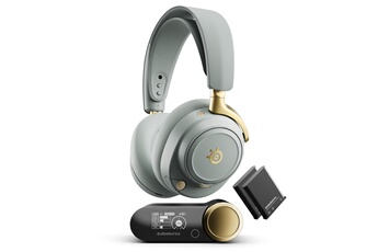 gaming sans fil Arctis Nova Elite Sage & Gold Bon état - 413,99 € gaming sans fil Arctis Nova Elite Sage & Gold Bon état SteelSeries reconditionné disponible sur Darty