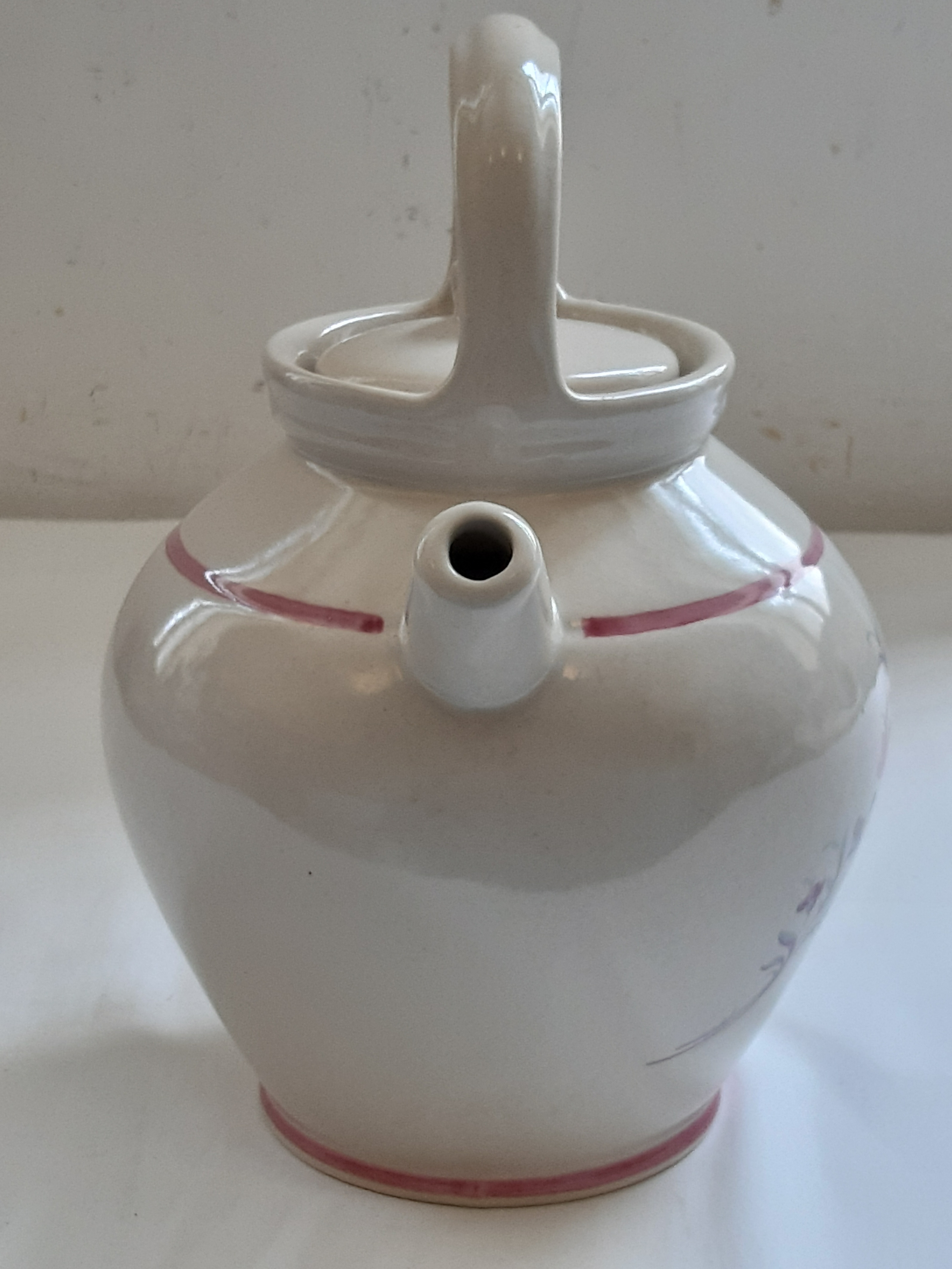 Voir photo 4 de Gargoulette, cruche en faience signé, Grespots Digoin, Made in France, vintage Gargoulette, cruche en faience signé, Grespots Digoin, Made in France, vintage Très bon état reconditionné photo 4