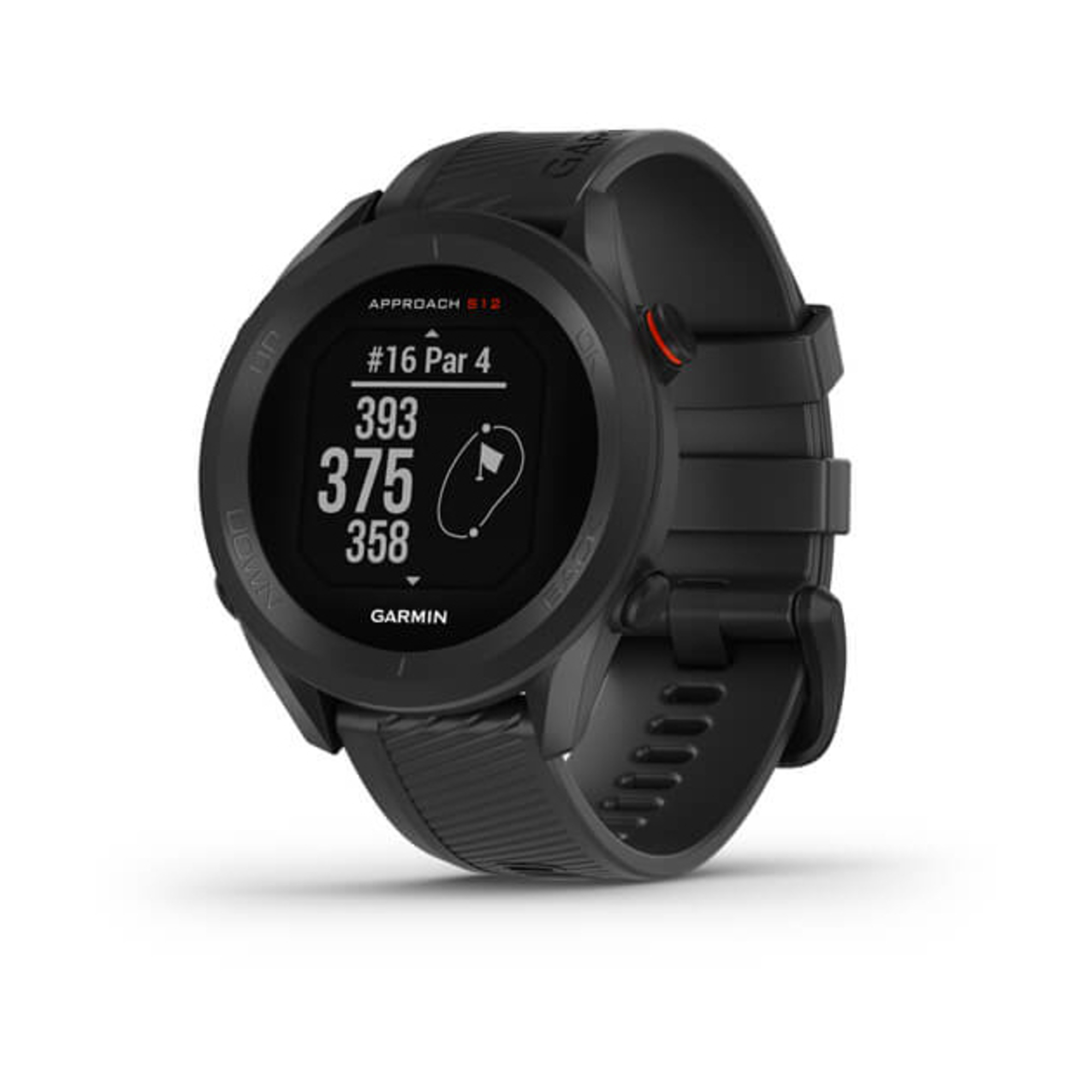 Garmin Approach S12 MIP 43 mm Numérique 175 x 175 pixels Écran tactile Noir GPS (satellite) - Très bon état Très bon état Garmin reconditionné disponible sur Pixmania