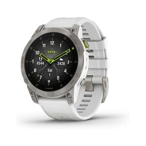 Garmin epix Gen 2 Sapphire - Titane blanc - montre de sport avec bracelet - silicone - taille du poignet : 125-208 mm - affichage 1.3" - 32 Go - Bluetooth, Wi-Fi, ANT+ - 70 g Bon état reconditionné disponible sur Rakuten
