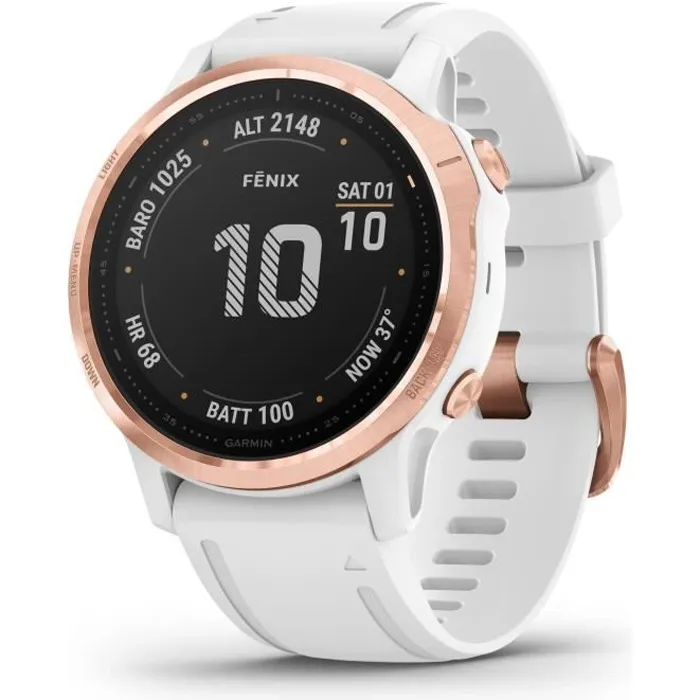 Garmin fenix 6S PRO - Montre GPS multisports haut de gamme - Rose Gold avec bracelet blanc refurbished - 331,55 € Garmin fenix 6S PRO - Montre GPS multisports haut de gamme - Rose Gold avec bracelet blanc refurbished reconditionné disponible sur Cdiscount Seconde Vie