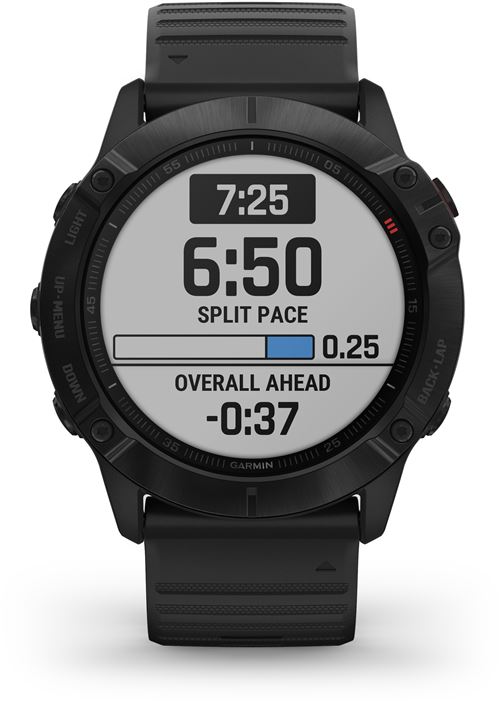 Garmin fenix 6X Pro - Noir - montre de sport avec bande - silicone - noir - affichage 1.4" - 32 Go - Bluetooth, Wi-Fi, ANT+ - 66 g État correct reconditionné disponible sur Fnac