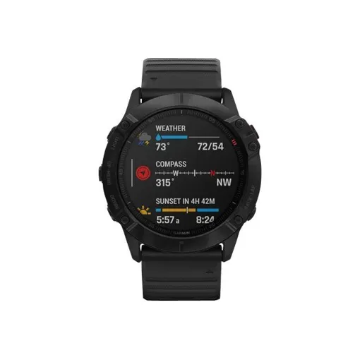 Garmin fenix 6X Pro - Noir - montre de sport avec bracelet - silicone - noir - affichage 1.4" - 32 Go - Bluetooth, Wi-Fi, ANT+ - 66 g Bon état reconditionné disponible sur Rakuten
