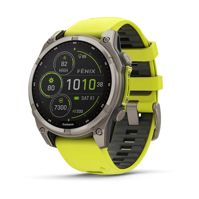 Garmin fenix 8 3,3 cm (1.3 ) 47 mm Numérique 260 x 260 pixels Écran tactile Titane Wifi GPS (satellite) - Excellent état Parfait état Garmin reconditionné disponible sur Pixmania
