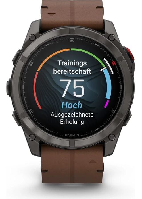 Garmin Fenix 8 Pro (2025) 51 mm noir marron/noir Parfait état Garmin reconditionné disponible sur Refurbed | Dero