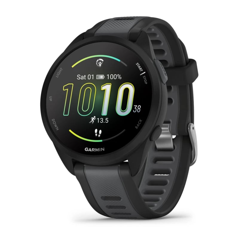 Garmin Forerunner 165 3,05 cm (1.2 ) AMOLED 43 mm Numérique 390 x 390 pixels Écran tactile Noir GPS (satellite) - Très bon état Très bon état Garmin reconditionné disponible sur Pixmania