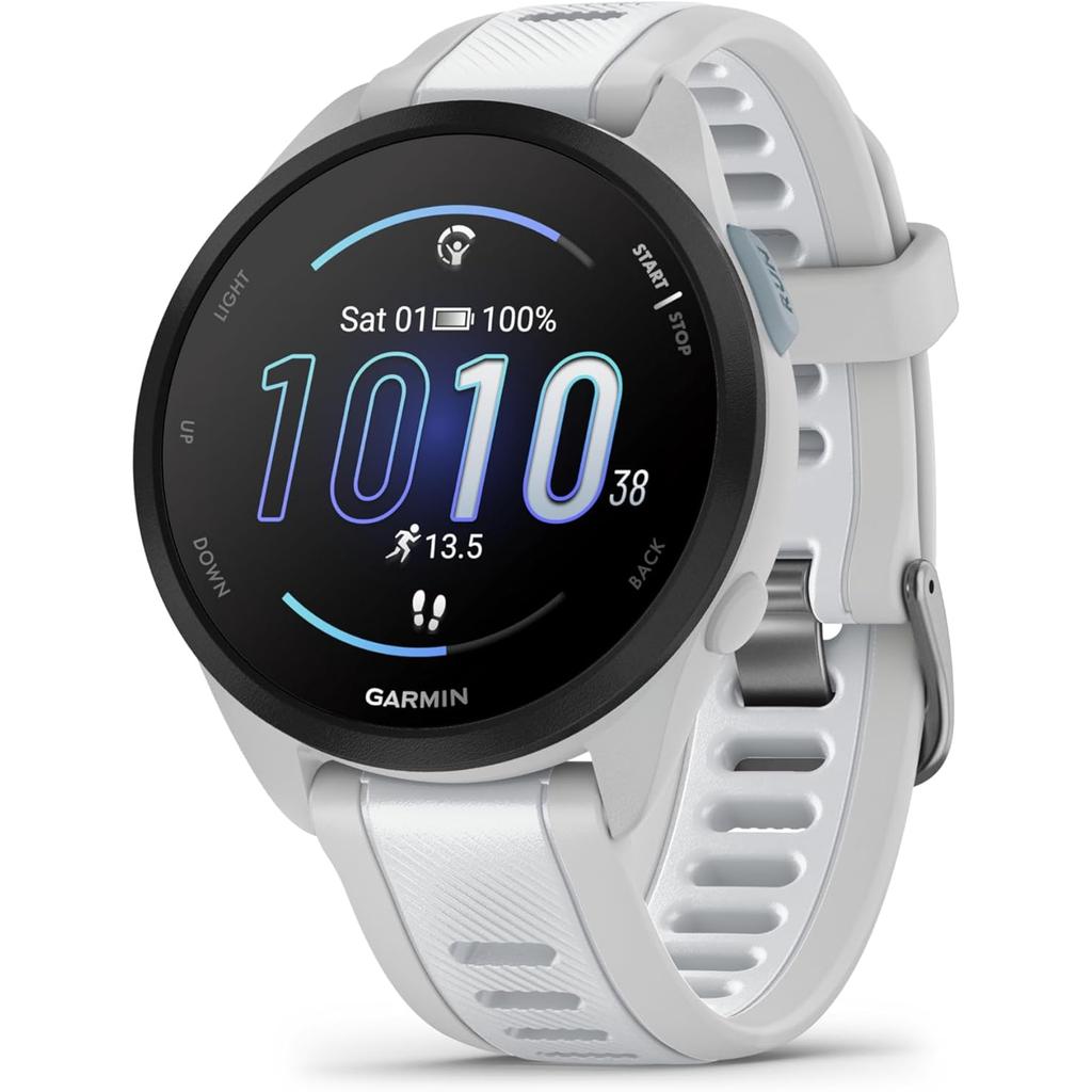 Garmin Forerunner 165 AMOLED Bluetooth 43 mm - Blanc Reconditionné Garmin reconditionné disponible sur Backmarket