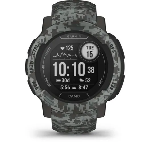 Garmin Instinct 2 - Camo Edition - 45 mm - camouflage graphite - montre de sport avec bracelet - silicone - taille du poignet : 135-230 mm - monochrome - 32 Mo - Bluetooth, ANT+ - 52 g Bon état reconditionné disponible sur Rakuten