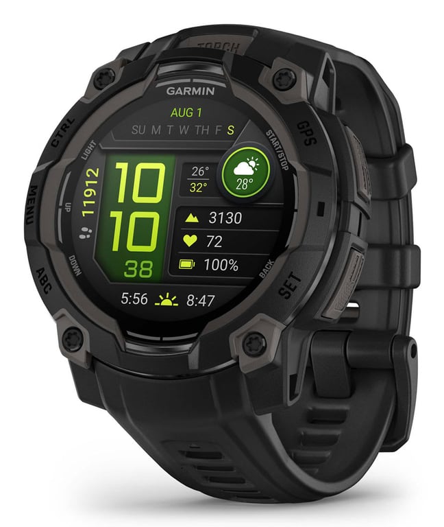 Garmin Instinct 3 AMOLED 3,05 cm (1.2 ) 45 mm Numérique 390 x 390 pixels Écran tactile Noir GPS (satellite) - Bon état Bon état Garmin reconditionné disponible sur Pixmania