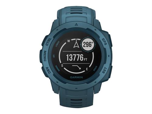 Garmin Instinct - Bleu lakeside - montre de sport avec bande - silicone - bleu lakeside - monochrome - Bluetooth, ANT+ - 52 g État correct N/A reconditionné disponible sur Fnac