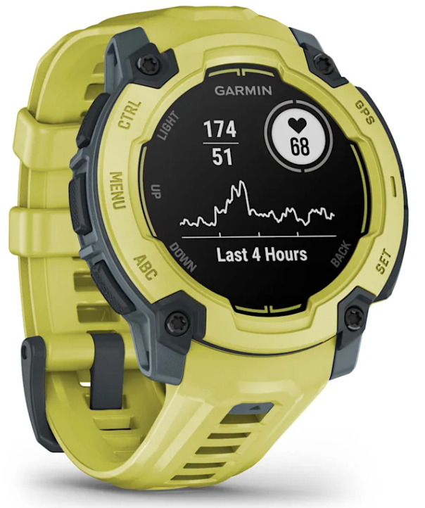 Garmin Instinct E 2,29 cm (0.9 ) MIP 45 mm Numérique 176 x 176 pixels Citron vert GPS (satellite) - Très bon état Très bon état Garmin reconditionné disponible sur Pixmania