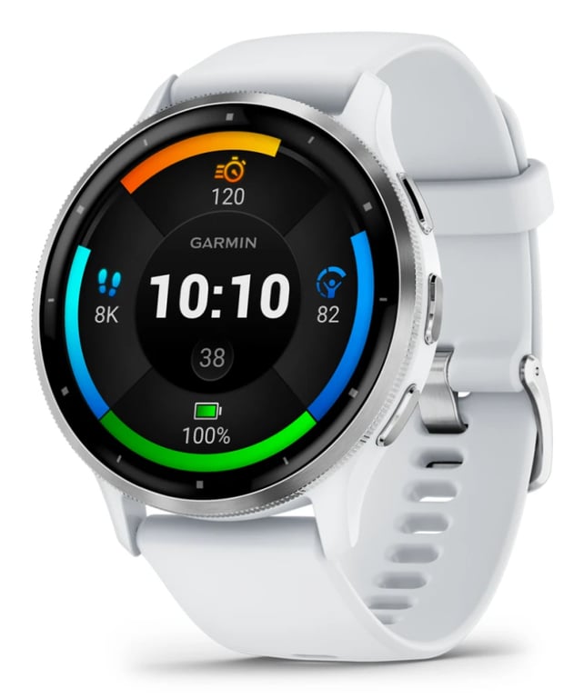 Garmin Venu 3 3,56 cm (1.4 ) AMOLED 45 mm Numérique 454 x 454 pixels Écran tactile Argent, Blanc Wifi GPS (satellite) - Excellent état Parfait état Garmin reconditionné disponible sur Pixmania