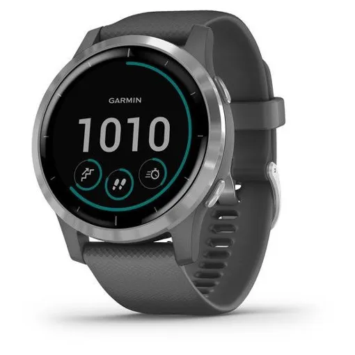 Garmin vívoactive 4 - 45 mm - gris ombré - montre de sport avec bracelet - silicone - gris ombré - taille du poignet : 135-200 mm - affichage 1.3" - Bluetooth, Wi-Fi, NFC, ANT+ - 50.5 g Bon état reconditionné disponible sur Rakuten