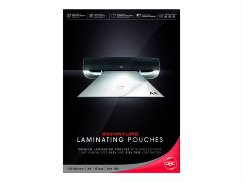 GBC Ibico Designer Signature - Pack de 100 - limpide - 222 x 310 mm pochettes de stratification haute brillance État correct N/A reconditionné disponible sur Fnac