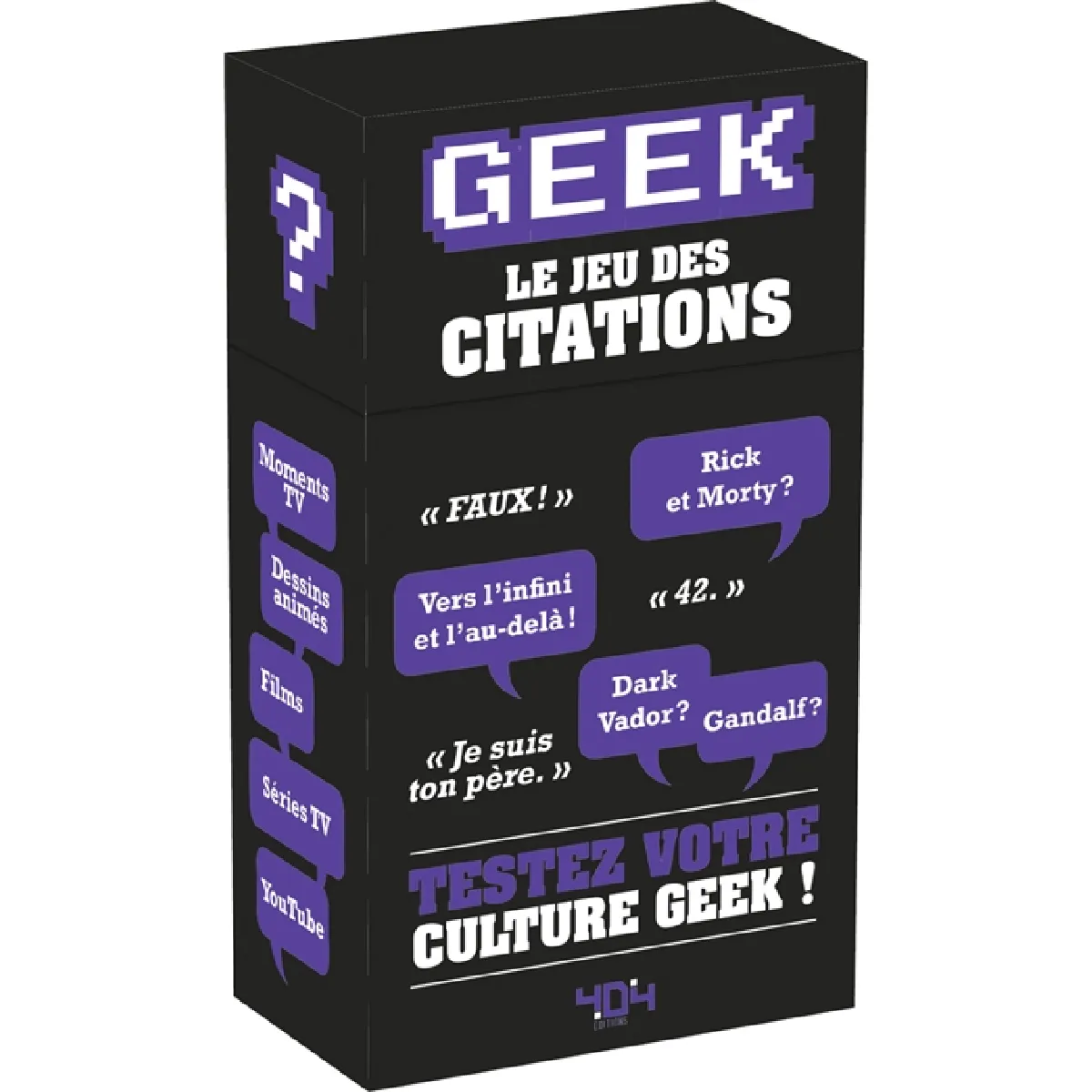 Acheter Geek : le jeu des citations État correct - 12,02 € Geek : le jeu des citations État correct N/A (Il ne s'agit pas d'une marque reconditionné disponible sur Rue du Commerce Seconde Vie