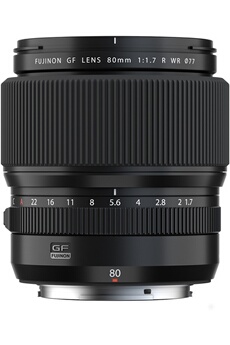 GF 80mm f/1.7 R WR Noir Très bon état reconditionné disponible sur Darty