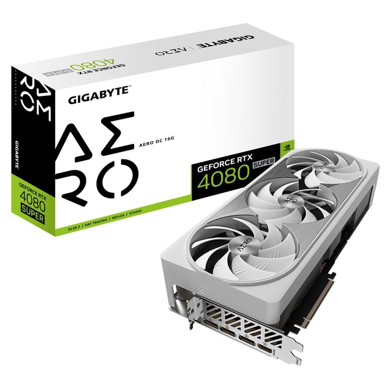 GIGABYTE AERO GeForce RTX 4080 SUPER OC 16G NVIDIA 16 Go GDDR6X - Excellent état Parfait état Gigabyte reconditionné disponible sur Pixmania