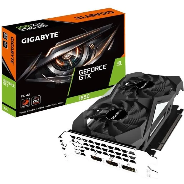 GIGABYTE Carte graphique GeForce GTX 1650 4 Go OC (GV-N1650OC-4GD) Reconditionné - 269,00 € GIGABYTE Carte graphique GeForce GTX 1650 4 Go OC (GV-N1650OC-4GD) Reconditionné Gigabyte reconditionné disponible sur Cdiscount Seconde Vie