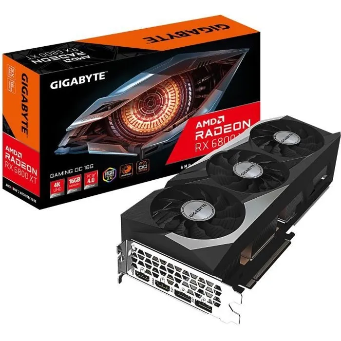 GIGABYTE Radeon RX 6800XT Gaming OC 16 Go (GV-R68XTGAMING OC-16GD) Reconditionné - 559,90 € GIGABYTE Radeon RX 6800XT Gaming OC 16 Go (GV-R68XTGAMING OC-16GD) Reconditionné Gigabyte reconditionné disponible sur Cdiscount Seconde Vie