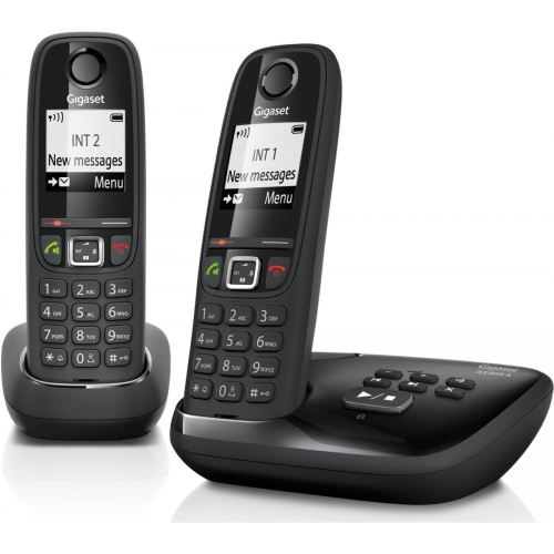 Gigaset AS405A Duo - Téléphone sans fil - système de répondeur avec ID d'appelant - DECT\GAP - noir + combiné supplémentaire État correct Siemens reconditionné disponible sur Fnac