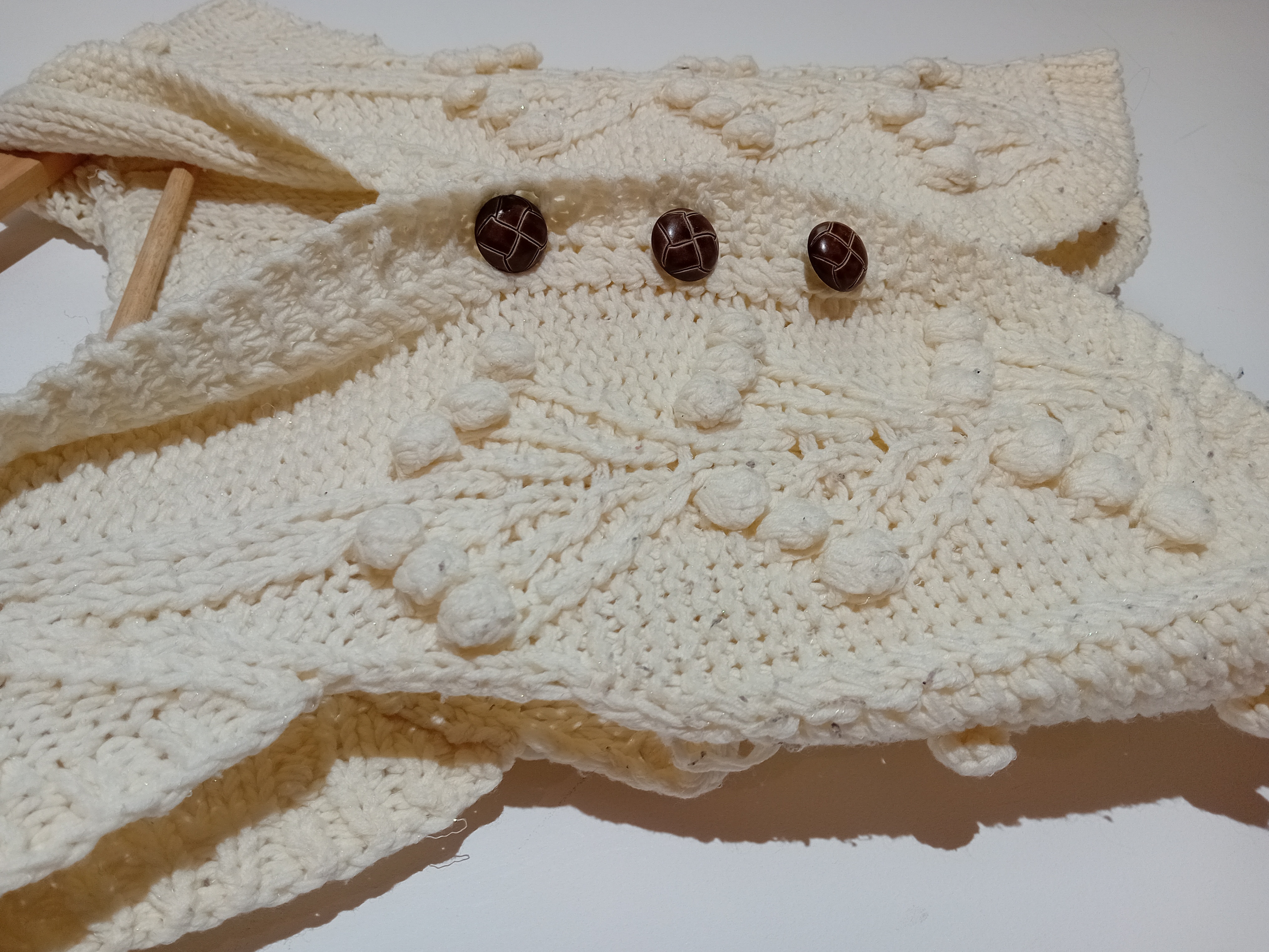 Voir photo 4 de Gilet Maille Torsadée Blanc Cassé M (V3544) Gilet Maille Torsadée Blanc Cassé M (V3544) Bon état reconditionné photo 4