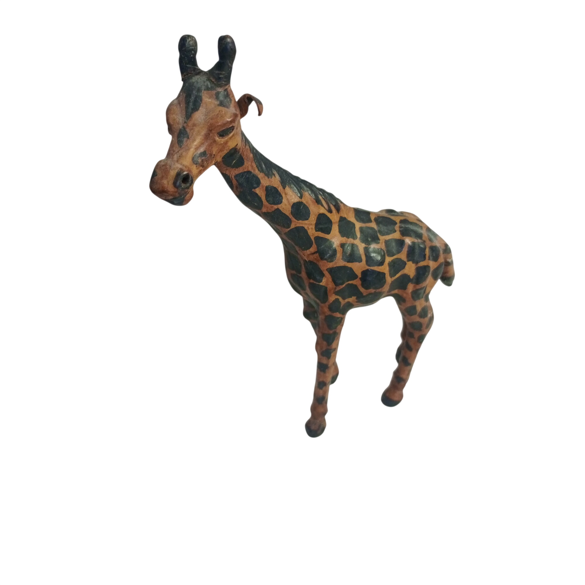 Acheter Girafe en cuir vintage - 11,00 € Girafe en cuir vintage reconditionné disponible sur Label Emmaüs