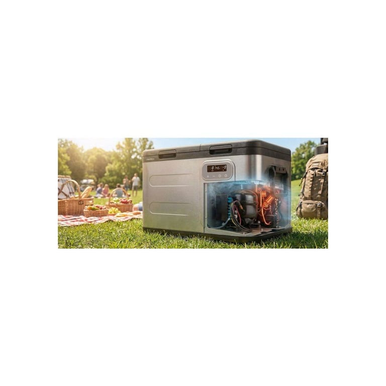Voir photo 3 de Glacière électrique à compresseur MEDION LIFE MD370026 36 L double zone Gris Noir 45 dB - Excellent état | Dero Glacière électrique à compresseur MEDION LIFE MD370026 36 L double zone Gris Noir 45 dB - Excellent état Parfait état Medion reconditionné photo 3 | Dero