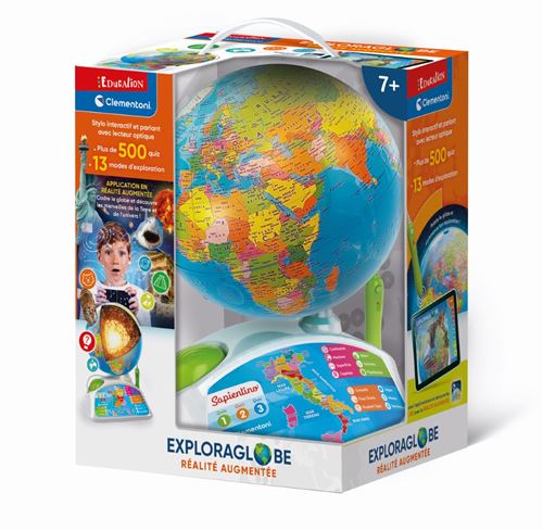 Globe terrestre enfant Clementoni Exploraglobe Réalité augmentée État correct Clementoni reconditionné disponible sur Fnac