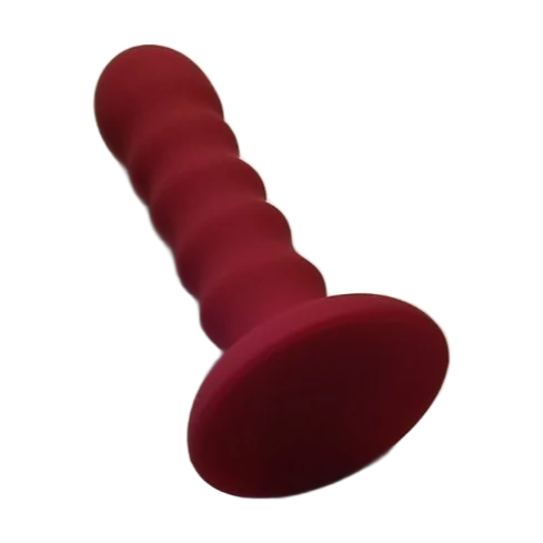 Gode ventouse silicone rouge à stries — Parfait état reconditionné disponible sur Rejouis | Dero