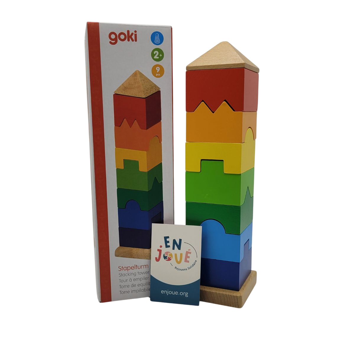 Goki -Tour à empiler - A partir de 2 ans. Parfait état - 15,00 € Goki -Tour à empiler - A partir de 2 ans. Parfait état reconditionné disponible sur Label Emmaüs