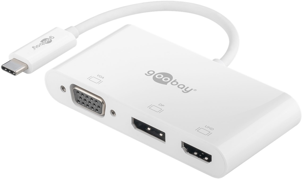 Goobay 52412 adaptateur graphique USB Blanc - Excellent état Parfait état Goobay reconditionné disponible sur Pixmania