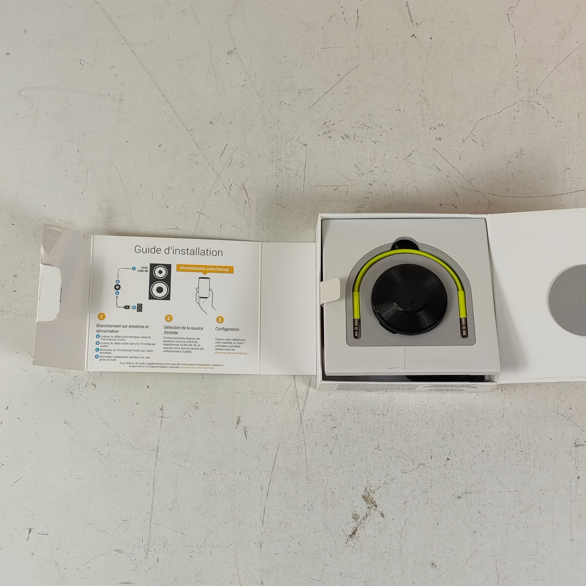 Voir photo 3 de Google Chromecast audio, comme neuve, testée et fonctionnelle dans sa boite d'origine. | Dero Google Chromecast audio, comme neuve, testée et fonctionnelle dans sa boite d'origine. Parfait état reconditionné photo 3 | Dero