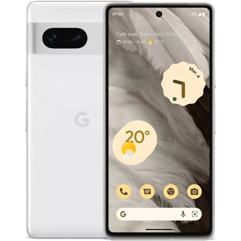 Google Pixel 7 256 Go, Neige, débloqué - Très bon état Très bon état Google reconditionné disponible sur Pixmania