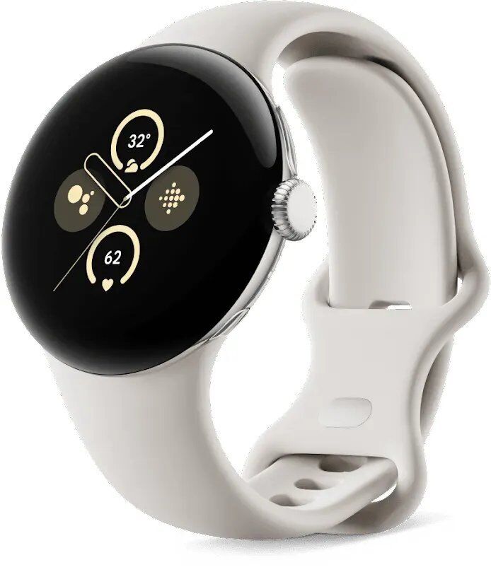 Google Pixel Watch 2 (2023) argent beige WiFi Bon état Google reconditionné disponible sur Refurbed | Dero