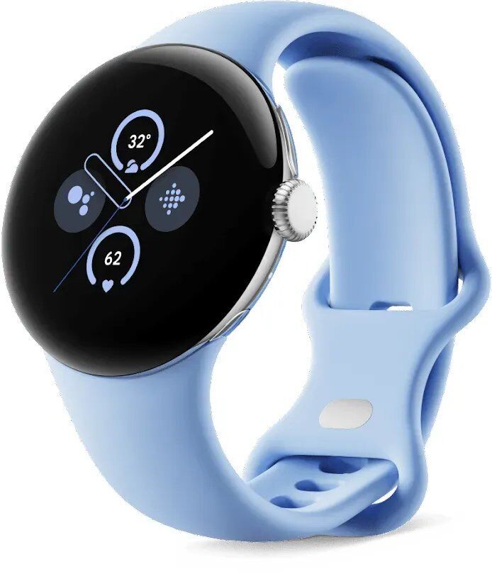 Google Pixel Watch 2 (2023) argent bleu WiFi Bon état Google reconditionné disponible sur Refurbed