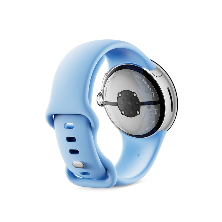 Google Pixel Watch 2 AMOLED 41 mm Numérique Écran tactile Argent Wifi GPS (satellite), bleu - Bon état Bon état Google reconditionné photo 3 | Dero