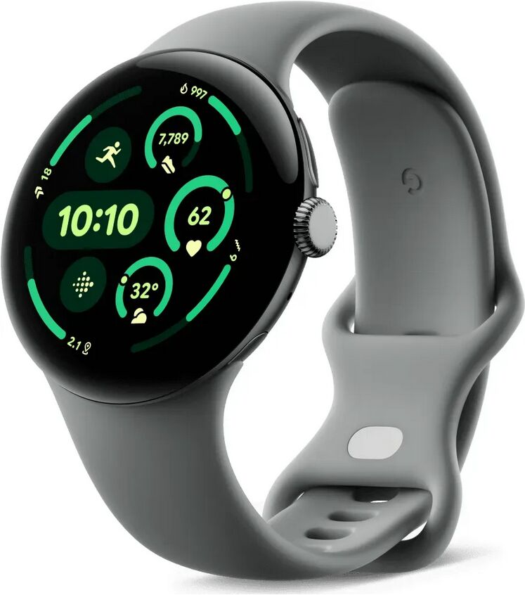 Google Pixel Watch 3 (2024) 45 mm Wi-Fi gris Hazel Parfait état Google reconditionné disponible sur Refurbed