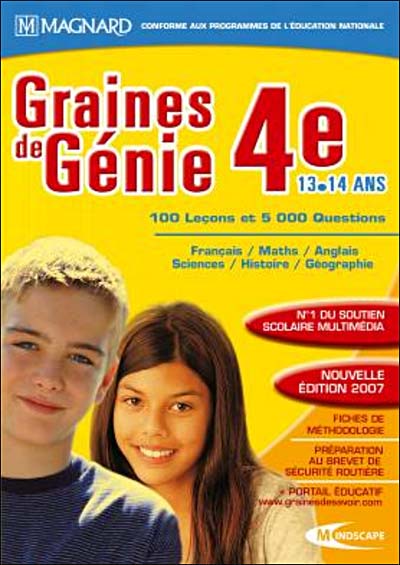 Acheter Graines de Génie 4ème - Version 2006/2007 État correct - 18,00 € Graines de Génie 4ème - Version 2006/2007 État correct Mindscape France reconditionné disponible sur Fnac
