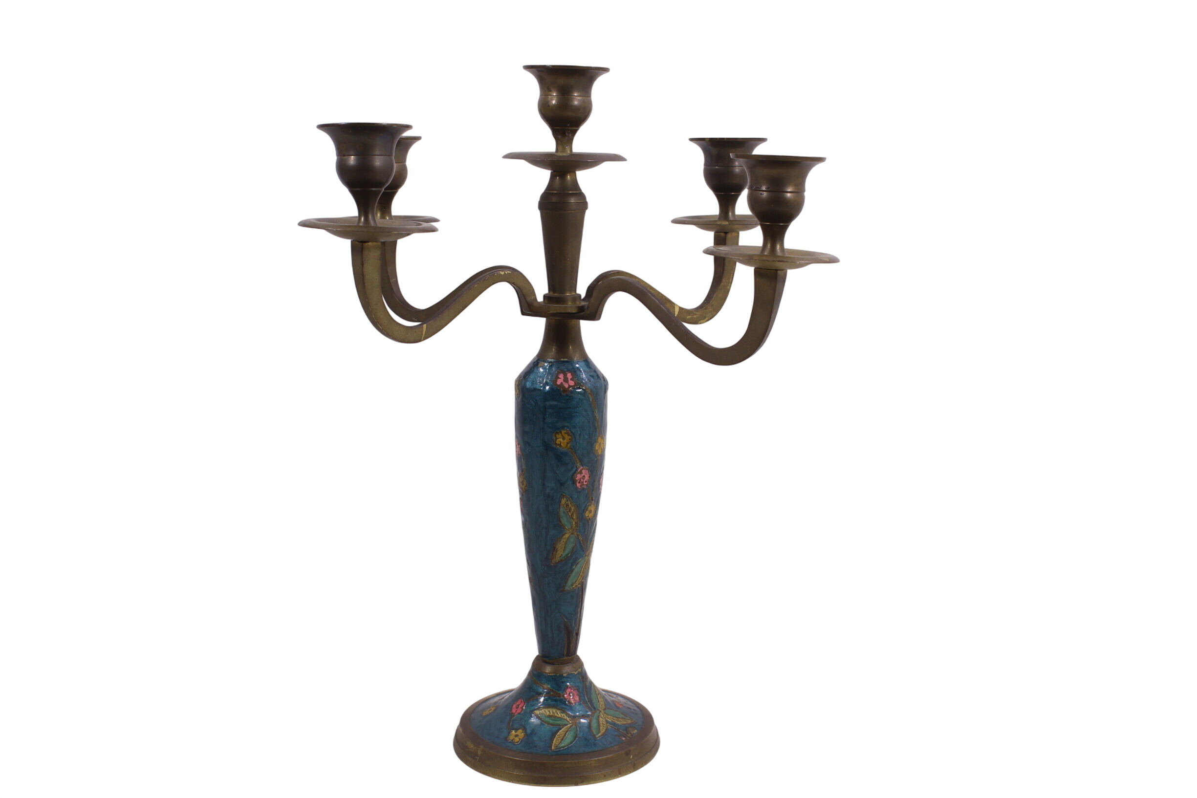 Acheter Grand chandelier en laiton décor floral - Déco de fêtes Bon état - 10,50 € Grand chandelier en laiton décor floral - Déco de fêtes Bon état reconditionné disponible sur Label Emmaüs